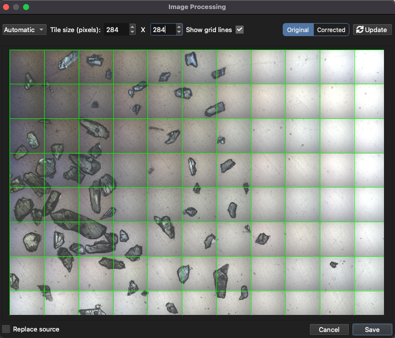 Example of the Image Processing Panel in iolite Targeting