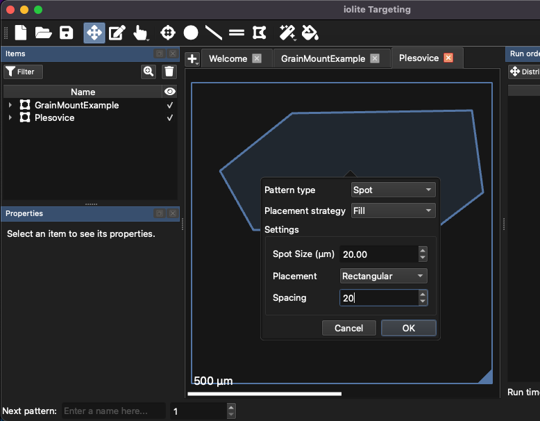 An example of using the fill tool to create spot patterns