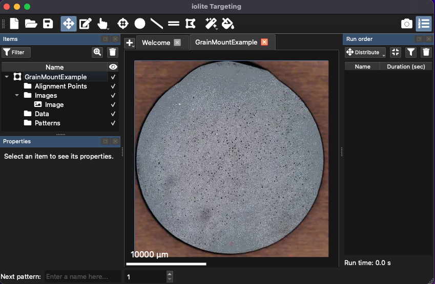 A screenshot of a loaded image as a region