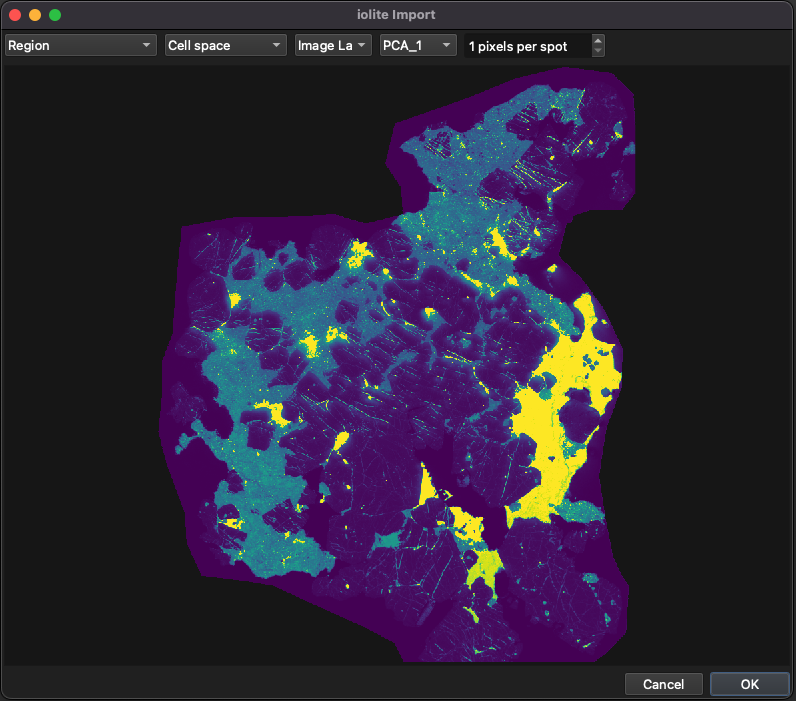 An example of importing an image from an iolite v4 .io4 file